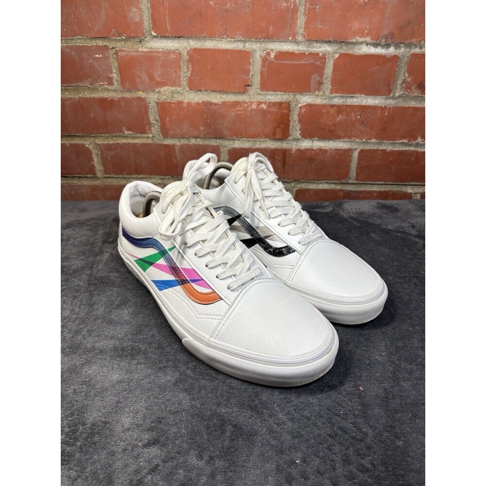 Vans Old Skool Sneaker Skateboard Shoe Custom Painted Abstract Mens Size 10.5